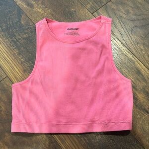 Garage Hot Pink Crop Tank Top